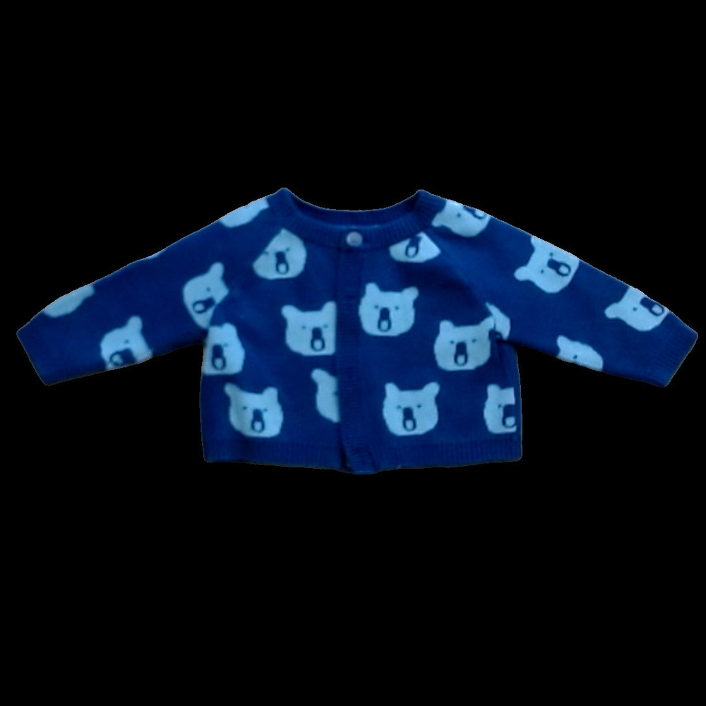 Tea Collection Boys Navy | Green Bears Cardigan size: 6-9 Months